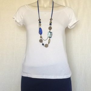 ASOS white slinky "Ultimate Crop Top" size 10